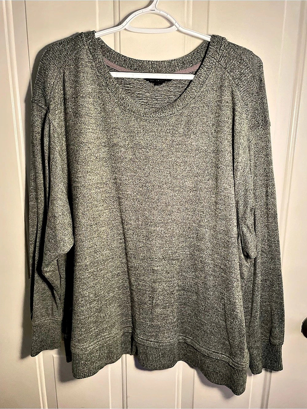 Jane & Delancey Gray Oversized Knit Sweater Plus Size 2X